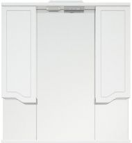 Зеркало со шкафом Corozo Мирра 75/С SD-00001516 с подсветкой Белое с механическим выключателем