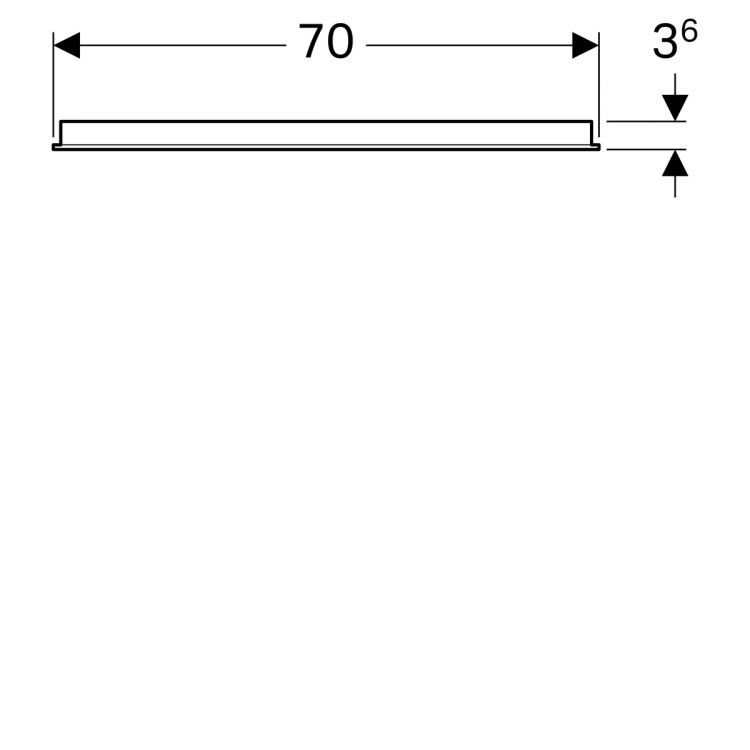 Зеркало Geberit Option с подсветкой 70x65x3.6 [500.587.00.1]