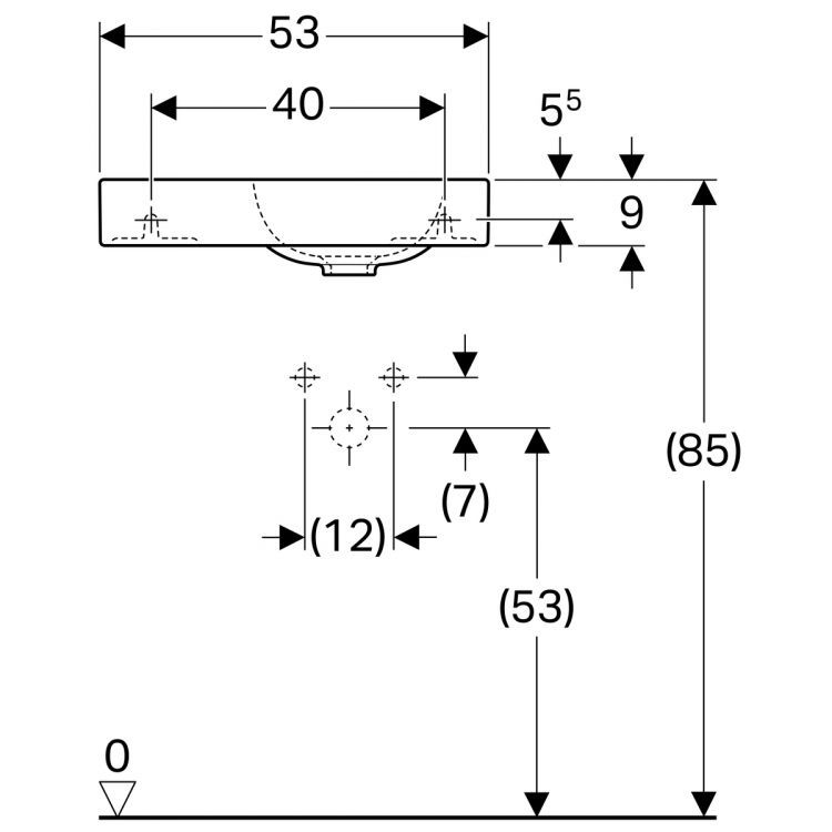 Раковина Geberit iCon XS, 124153000