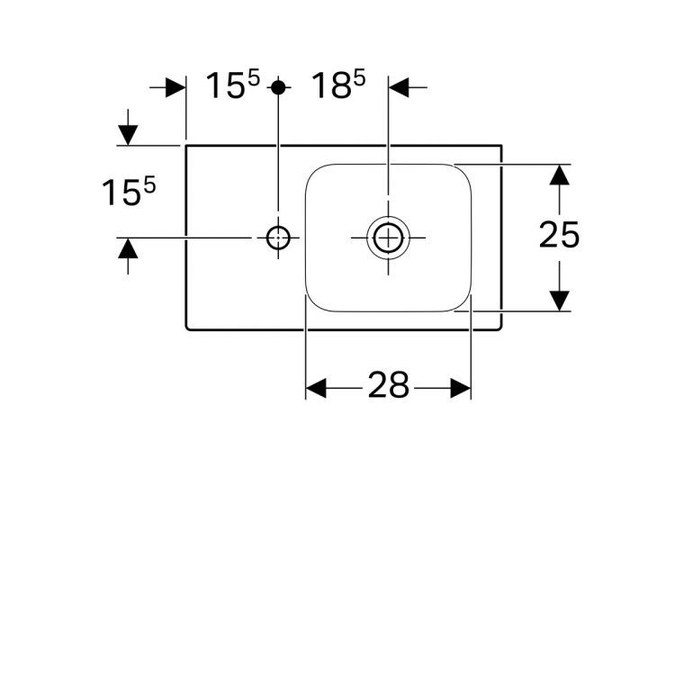 Раковина Geberit iCon XS, 124153000