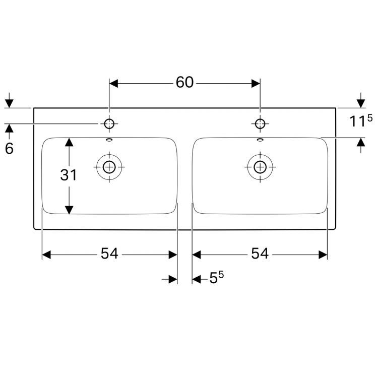 Раковина Geberit iCon, 124120000