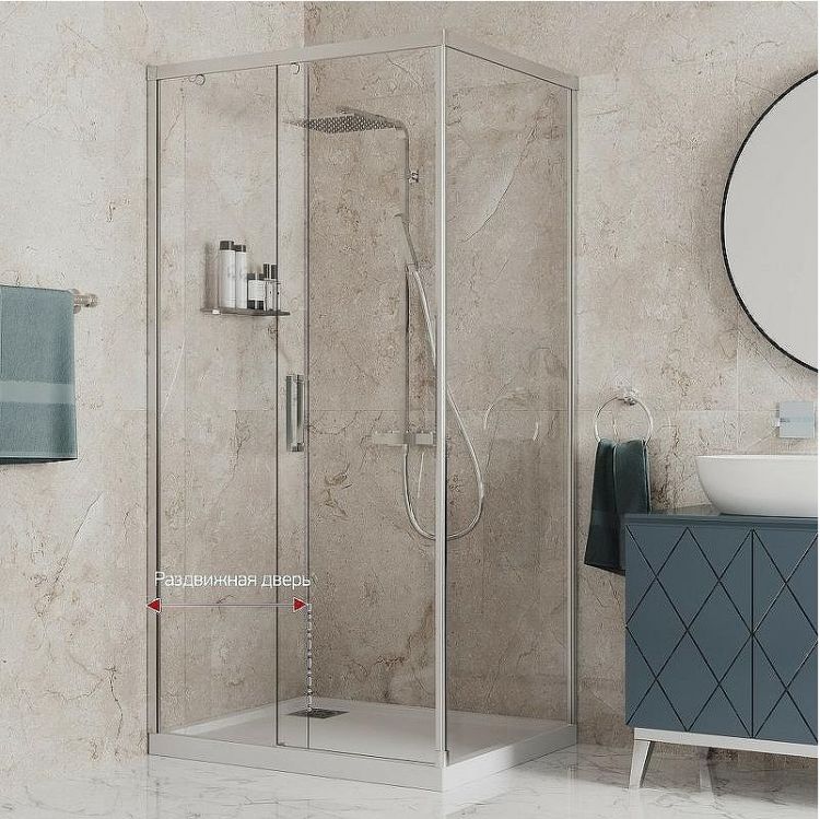 Душевой уголок Paini Dax 120x80 84CR12080 профиль Хром матовый стекло прозрачное