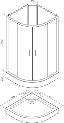 Душевая кабина Am.Pm Joy W85C-001-090GT Душевая кабина Am.Pm Joy W85C-001-090GT