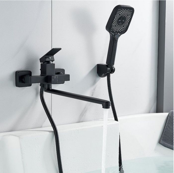 Смеситель для ванны Shevanik S9622H универсальный цвет Черный
