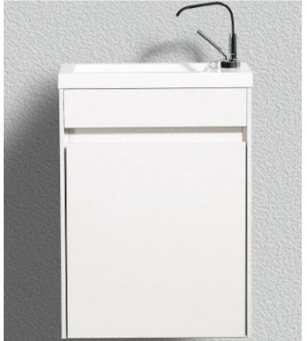 Тумба под раковину BelBagno Pietra Mini 40 PIETRA MINI-400-1A-SO-BL-L подвесная Bianco Lucido
