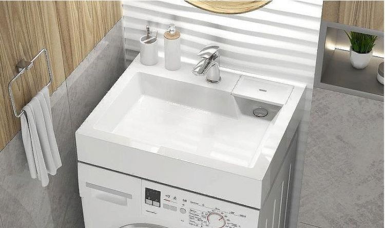 Раковина Azario Etna 60 CS00078303 на стиральную машину Белая Раковина Azario Etna 60 CS00078303 на стиральную машину Белая