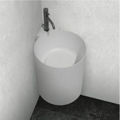 Раковина Abber Stein 42 AS2625 угловая Белая матовая