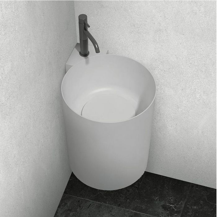 Раковина Abber Stein 42 AS2625 угловая Белая матовая