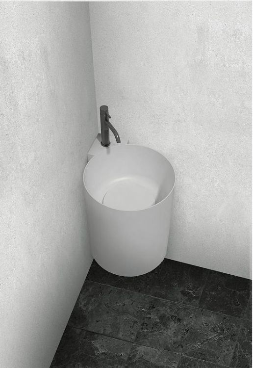 Раковина Abber Stein 42 AS2625 угловая Белая матовая