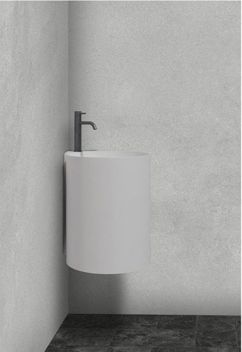 Раковина Abber Stein 42 AS2625 угловая Белая матовая