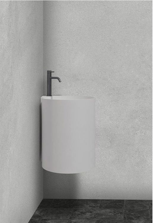 Раковина Abber Stein 42 AS2625 угловая Белая матовая