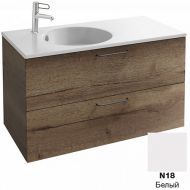 Тумба для комплекта 100 см Jacob Delafon Odeon Rive Gauche EB2524-R9-N18 Белый, ручки черные Тумба для комплекта 100 см Jacob Delafon Odeon Rive Gauche EB2524-R9-N18 Белый, ручки черные