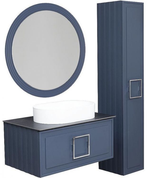 Зеркало La Fenice Terra 65 FNC-02-TER-BG-65 с подсветкой Синее матовое