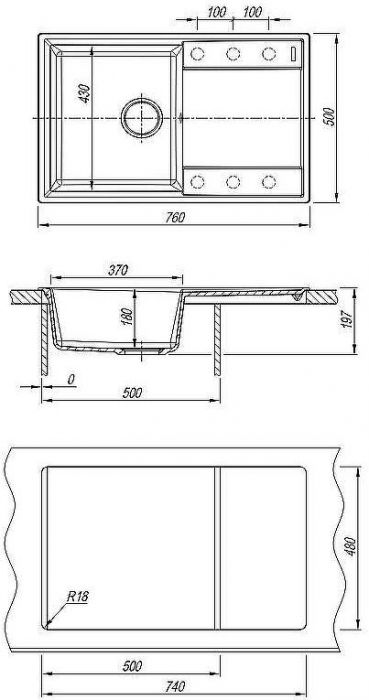 Кухонная мойка Lemark Imandra 760 9910029 Серый шелк