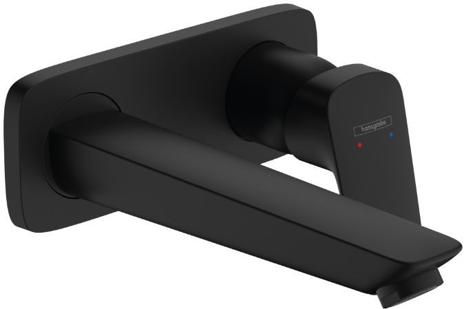 Hansgrohe Logis Смеситель для раковины, настенный, цвет: черный матовый