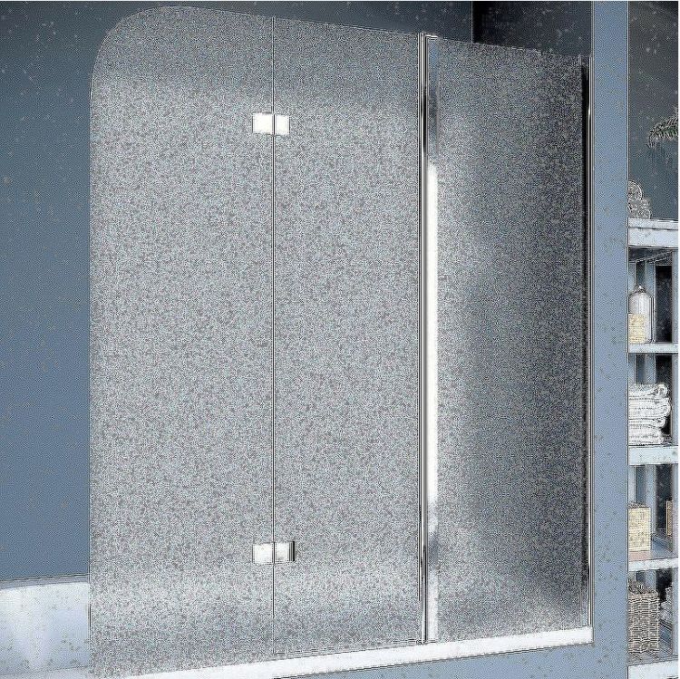 Шторка на ванну Koller Pool Waterfall Line 150 R QP96 профиль Хром стекло рифленое