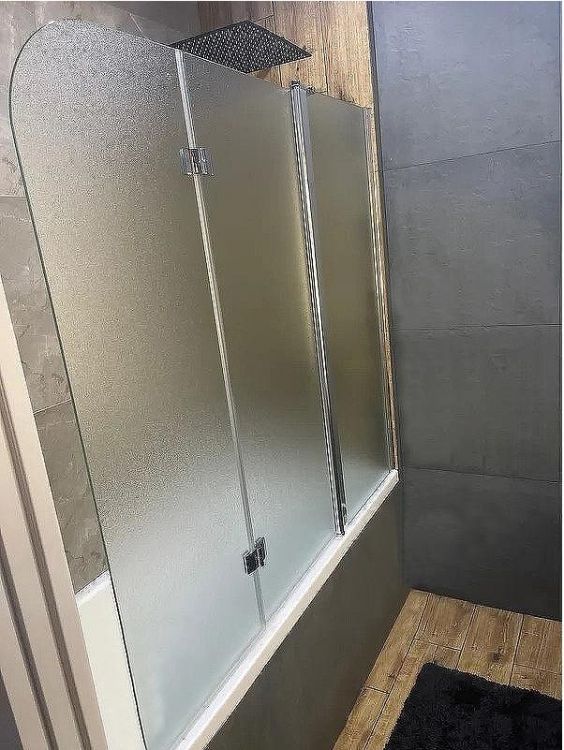 Шторка на ванну Koller Pool Waterfall Line 150 R QP96 профиль Хром стекло рифленое