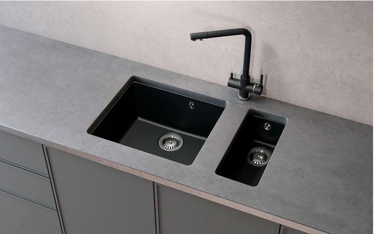 Кухонная мойка Ulgran Quartz Underground 400-07 Уголь