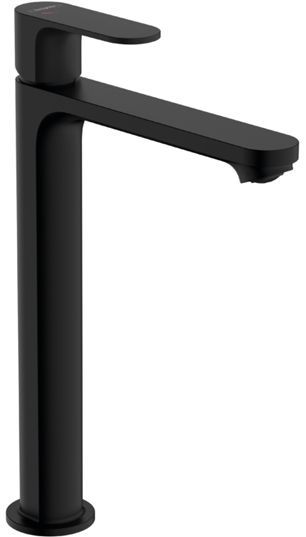 Hansgrohe Rebris S Смеситель для раковины-чаши 240, однорычажный, CoolStart, со сливным гарнитуром, цвет: матовый черный