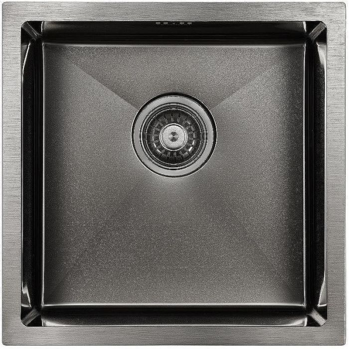 Кухонная мойка Paulmark Gerberg 44 Uni PM254444-GM Вороненая сталь