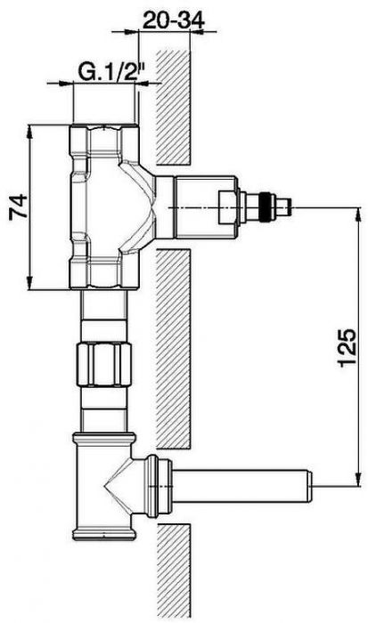 Скрытая часть для смесителя Cisal ZA00350004 G 1/2