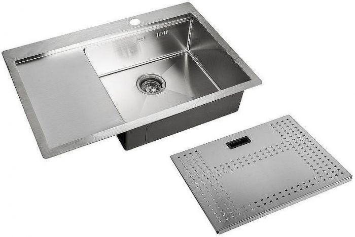 Кухонная мойка ZorG Master 78 ZM N-7852-R с накладкой Нержавеющая сталь