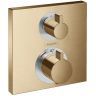 Hansgrohe Ecostat Square Смеситель для душа, термостатический, с переключателем потоков на 2 выхода, внешняя часть, цвет: шлифованная бронза