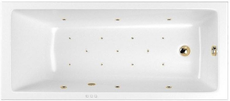 Акриловая ванна Whitecross Wave Slim 170x70 0111.170070.100.RELAX.GL с гидромассажем