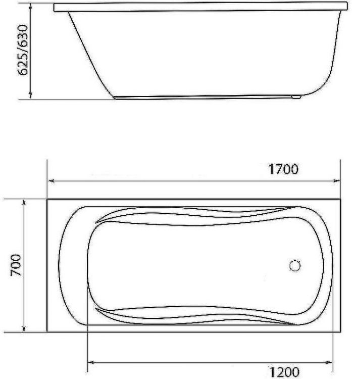 Акриловая ванна Creto Classio 170х70 10-17070 без гидромассажа