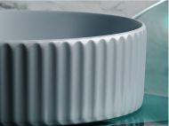 Умывальник CERAMICANOVA Element чаша накладная круглая 360 мм (цвет Серо-Голубой Матовый) CN6057MHL