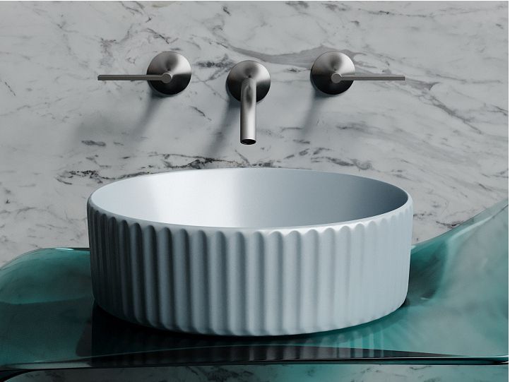 Умывальник CERAMICANOVA Element чаша накладная круглая 360 мм (цвет Серо-Голубой Матовый) CN6057MHL Умывальник CERAMICANOVA Element чаша накладная круглая 360 мм (цвет Серо-Голубой Матовый) CN6057MHL