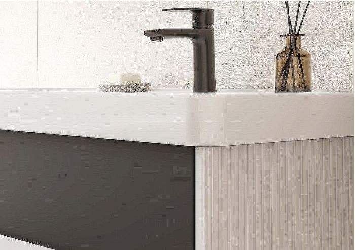 Тумба под раковину Aquaton Ар-Деко 85 1A280401DD8D0 подвесная Серый кобальт