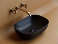 Умывальник CERAMICANOVA Element чаша накладная прямоугольная (цвет Чёрный Матовый) CN6009MB