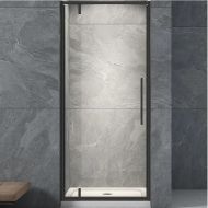 Душевая дверь Veconi Vianno VN-33B 90 VN33B-90-01-C7 профиль Черный матовый стекло прозрачное