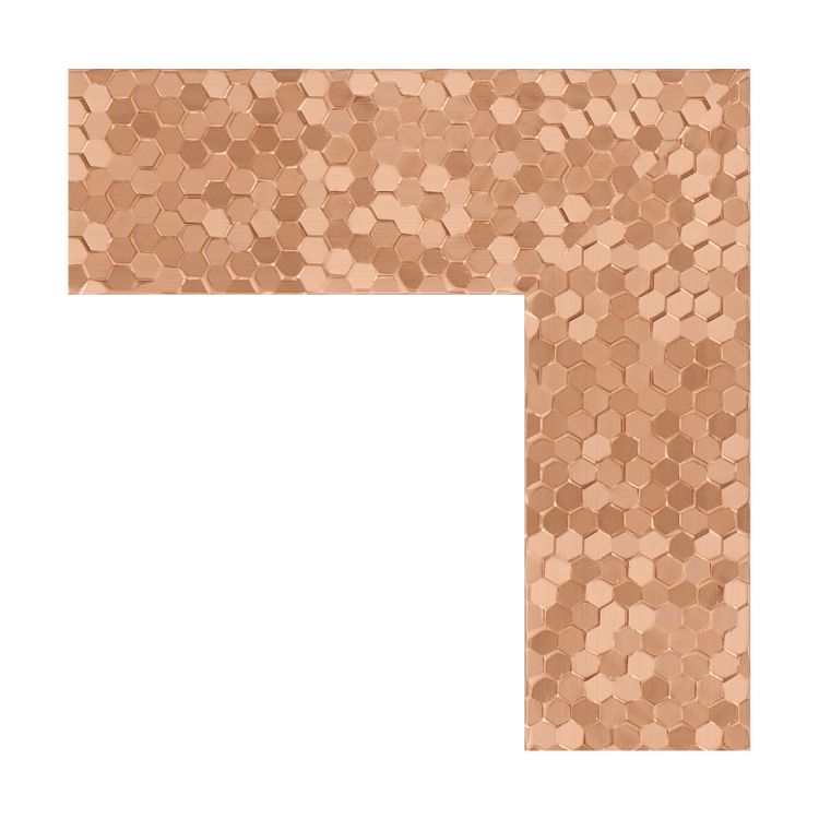 Зеркало EVOFORM  DEFENITE BY 3178 66x86 соты медь 70 мм в багетной раме