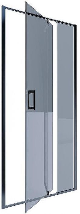 Душевая дверь Alex Baitler 100 AB74B100 профиль Черный стекло тонированное