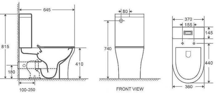 Унитаз компакт Azario Ambra AZ-848 с бачком и сиденьем Микролифт