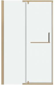 Душевая дверь Grossman Pragma 110 100.K33.03.110.32.00 профиль Золото сатин стекло прозрачное