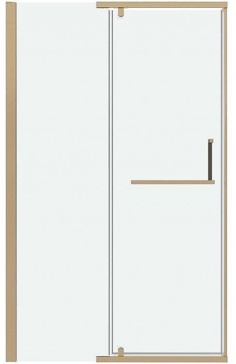 Душевая дверь Grossman Pragma 110 100.K33.03.110.32.00 профиль Золото сатин стекло прозрачное