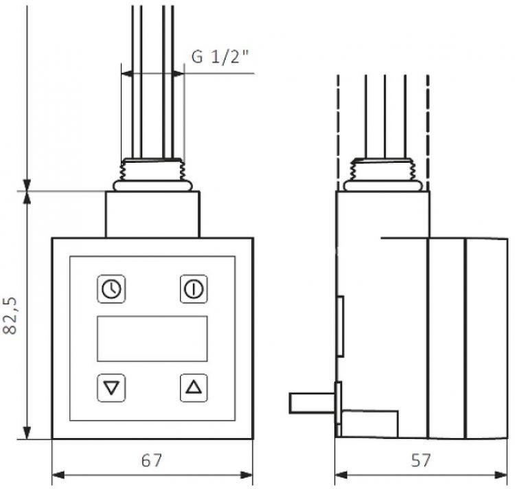 Блок управления Terma КТХ3 без нагревательного элемента цвет Хром Блок управления Terma КТХ3 без нагревательного элемента цвет Хром