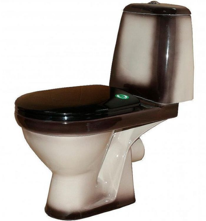 Унитаз компакт Rosa Премьер 4620008191188 Черный декор с бачком и сиденьем