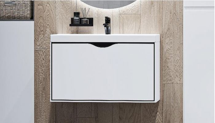 Тумба под раковину Velvex Rigli 80 tpRIG.80.1Y-21.631.231 подвесная Белая Графит