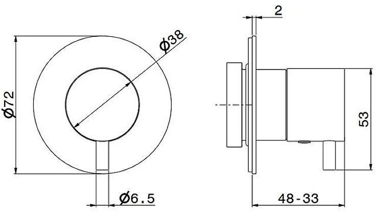 Переключатель потоков Newform X-Steel 316 67671EX.50.050 цвет Inox Переключатель потоков Newform X-Steel 316 67671EX.50.050 цвет Inox