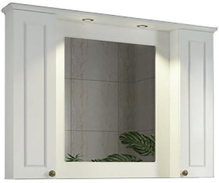 Зеркальный шкаф Comforty Палермо 120 00004142365 Белый глянец