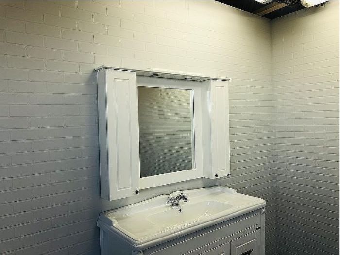 Зеркальный шкаф Comforty Палермо 120 00004142365 Белый глянец