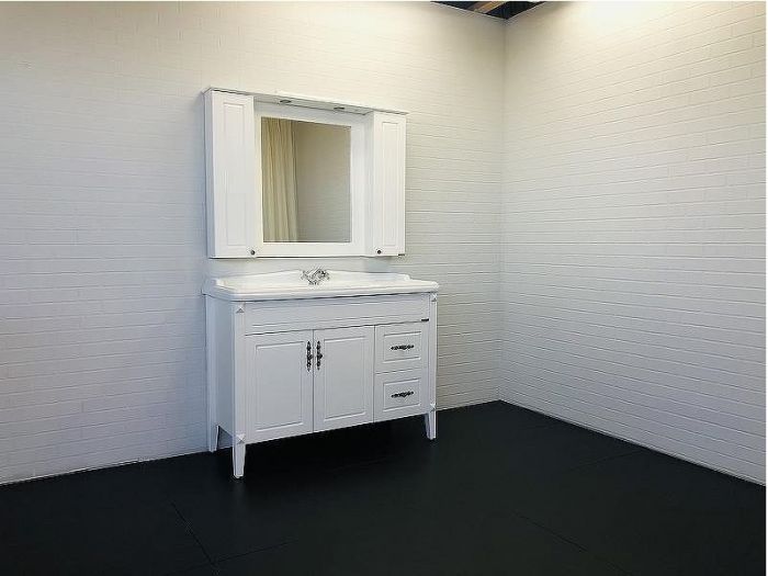 Зеркальный шкаф Comforty Палермо 120 00004142365 Белый глянец