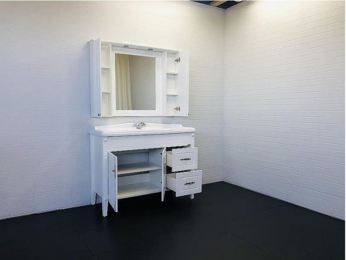 Зеркальный шкаф Comforty Палермо 120 00004142365 Белый глянец