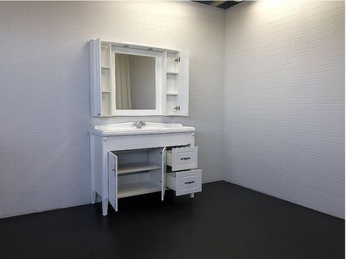 Зеркальный шкаф Comforty Палермо 120 00004142365 Белый глянец