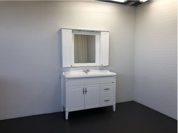 Зеркальный шкаф Comforty Палермо 120 00004142365 Белый глянец