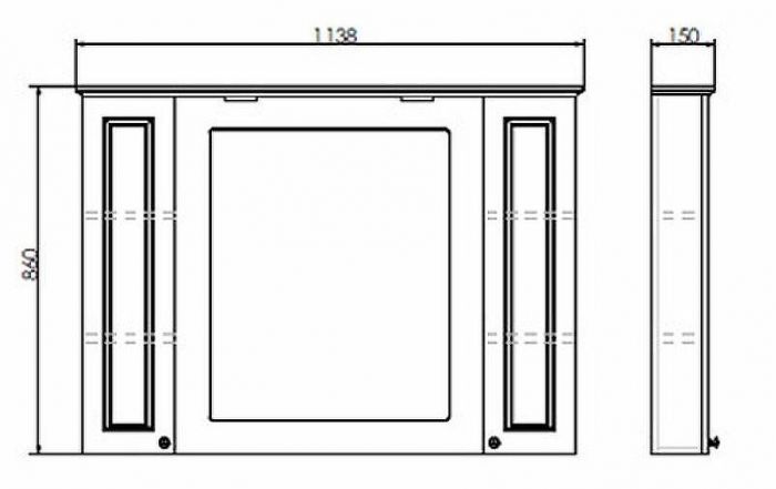 Зеркальный шкаф Comforty Палермо 120 00004142365 Белый глянец